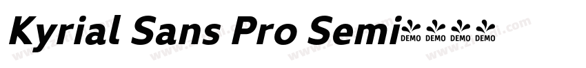 Kyrial Sans Pro Semi字体转换